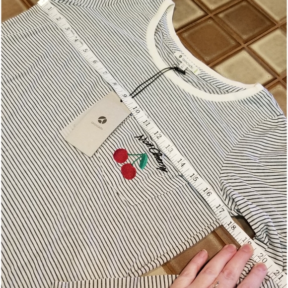 🆕️NWT Avocado Brand Mon Cherry Striped Top - Picture 10 of 12